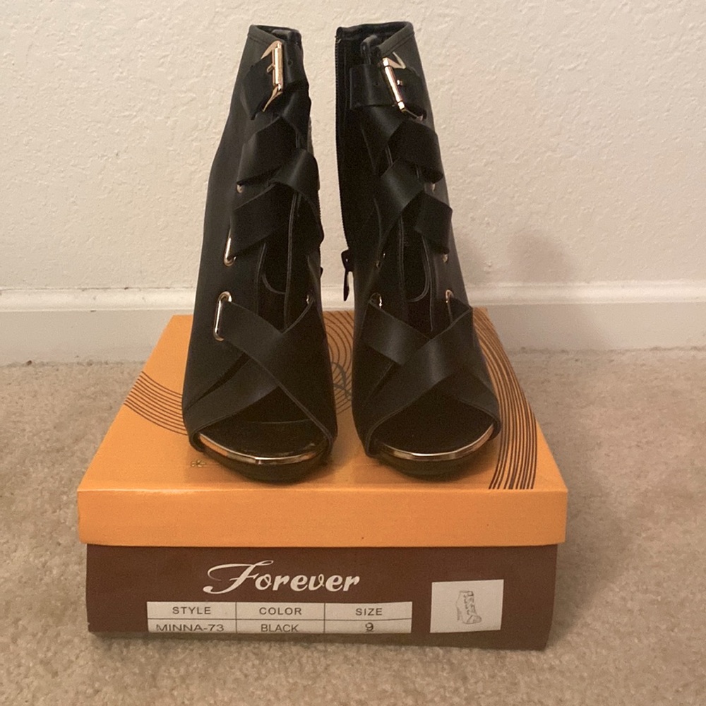 Forever Black Ankle Boots
